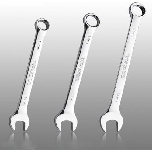 6mm-32mm Open Plum Blossom Combination Wrench Mirror Multi-function Double-headed Spanner Thick Wall Large Torque Hand Tool