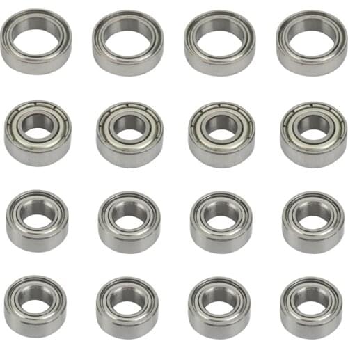16Pcs Ball Bearing Kit for Tamiya TT02 TT-02 TT02D TT-02D 1/10 RC Car Upgrade Parts Accessories