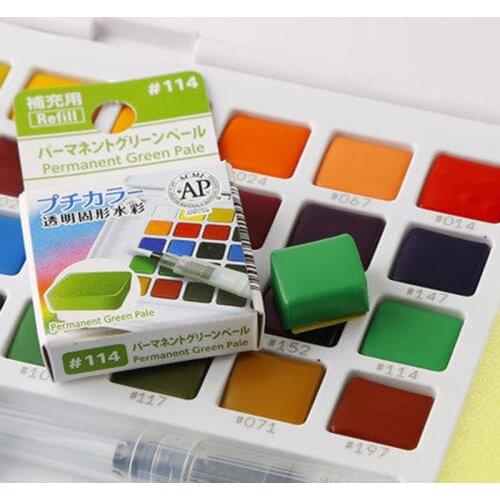Sakura Petit Color Half Pan Watercolor Paints 48 Colors Solid Watercolor Cake Japan