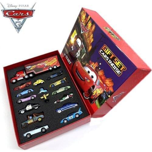 Disney Pixar3 metal 1:55 alloy car model toy gift box set Lightning McQueen and mater, sally, Raymond child boy gift