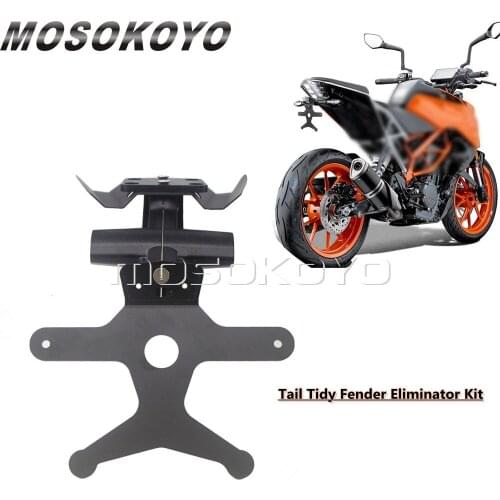 CNC Motorcycle Tail Tidy Fender Eliminator Kit w/ Integrated License Plate Holder Bracket For 390 250 125 2017-2019
