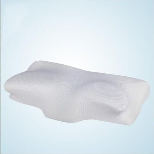 New Style Slow Rebound Memory Cervical Pillow Horn Shaped Design Orthopedic Neck Protection Pillow Size In 60x30x13cm
