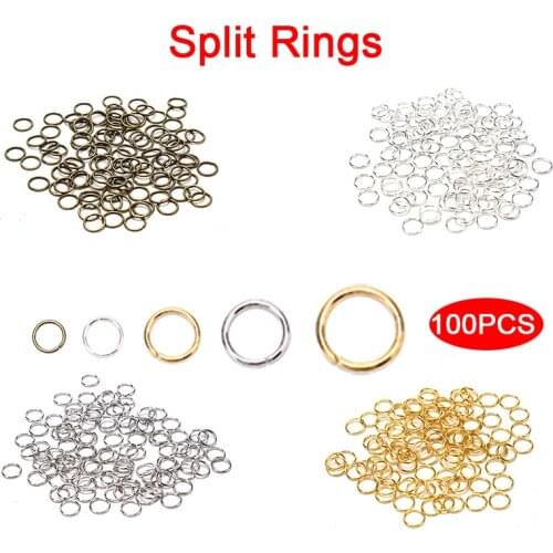 100Pcs 4/5/6/7/8mm Open Jump Rings Necklace Bracelet Earring Pendant Split Connectors DIY Jewelry Making Accessories Wholesale