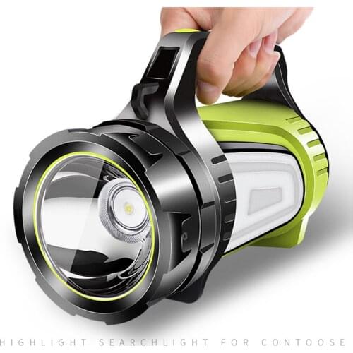 Portable LED Lantern Search Light 18650 Rechargable LED Emergency Flashlight SOS Spotlight for Camping Fishing Hiking Tent Lamp
