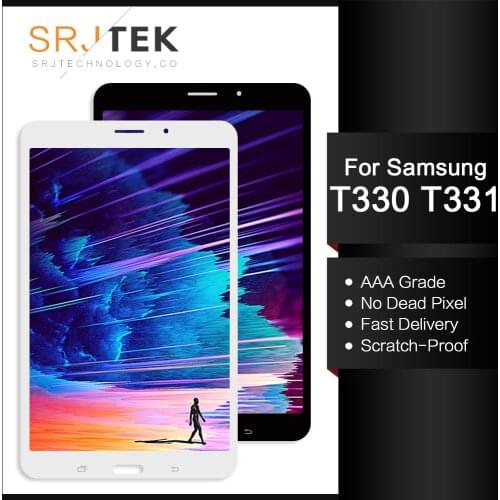Srjtek 8" Screen For Samsung Galaxy Tab 4 8.0 SM-T330 T330 T331 SM-T331 LCD Display Matrix Touch Screen Digitizer Full Assembly