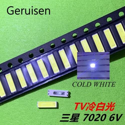 SAMSUNG 50PCS LED Backlight TV LED 7020 LED Backlight High Power 1W 6V 98LM Cool white For LED LCD TV Backlight Application