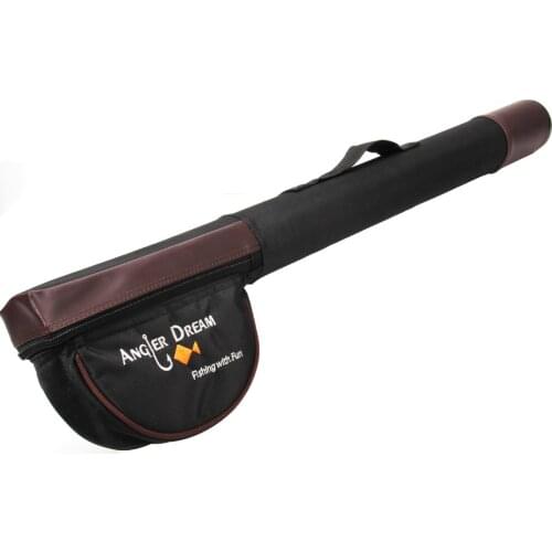 Triangle Cordura Tube 65 / 77cm Brown and Black Fly Fishing Rod Case Rod Tube