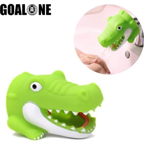 GOALONE Cartoon Faucet Extender Silicone Animal Spout Handle Faucet Extender for Kids Cute Toy Children Safe Kitchen Accessories