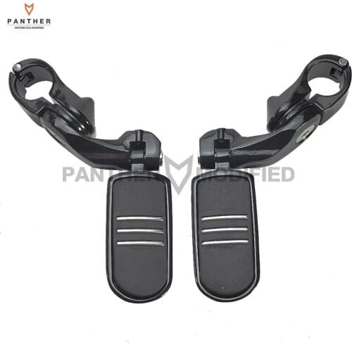 Universal 1 1/4" 32mm Black Motorcycle Passenger Short Angle Foot Peg Motor Foot Rests case for Suzuki Yamaha Kawasaki Honda