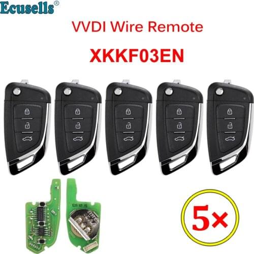 5Pcs/Lot Xhorse XK Series Universal Wire Remote XKKF03EN VVDI Remote Car Key for VVDI2 / VVDI Mini / Key Tool Max
