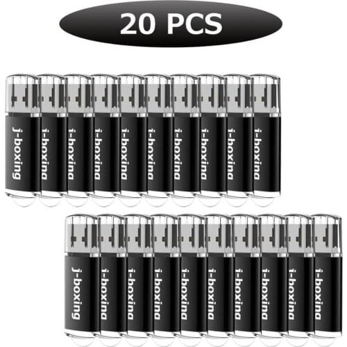 J-boxing 20PCS USB Flash Drive Flash Pen Drive 64MB 256MB 1GB 4GB 16GB Rectangle USB Memory Stick for Computer Laptop Tablet Mac