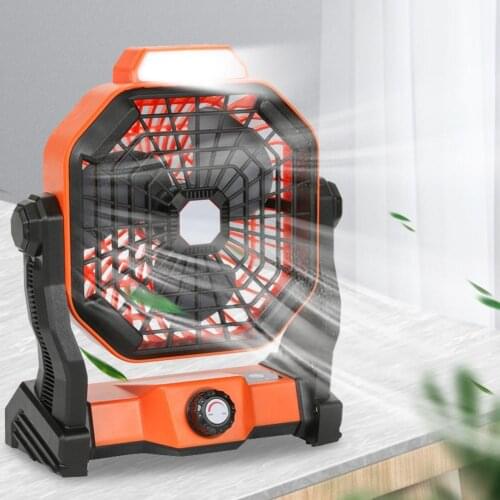 Tents Fan 2-in-1 Portable Lightweight USB Rechargeable LED Lamp Fan Light for Daily Life