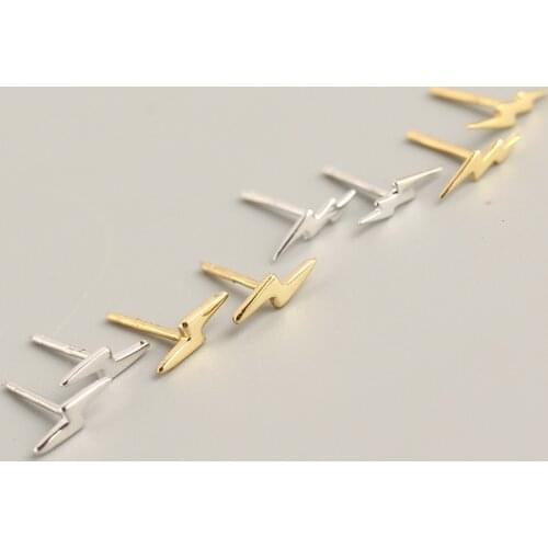 925 Sterling Silver Simple Mini Lightning Stud Earrings Women Fashion Trend Party Banquet Jewelry Accessories Friendship Gift
