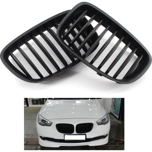 1 Pair of Matte Black Front Grille for BMW F07 GT 5 Series 2010-2015