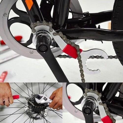 1pc Bike Chain Whip Bottom Bracket Freewheel Wrench Tool Remover Convenient Maintenance Repair Tools Repair Three-in-one Bi D1M2