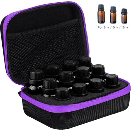 12 Slots 5ML 10ML 15ML Essential Oil Case Storage Bag for DoTERRA Bottle Holder Storage Box Travel Essential Oil Carry Organizer