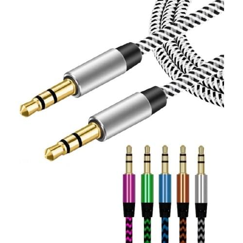 3.5mm to 3.5mm jack Mini Round type Car Aux audio Cable Extended Audio Auxiliary Cable for iPhone MP3 / MP4 Headphone Speaker