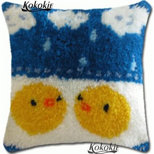 3d pillow cushion embroidery Pillowcase cross stitch rug kit to stitch diy carpet Crocheting latch hook cartoon Needlework