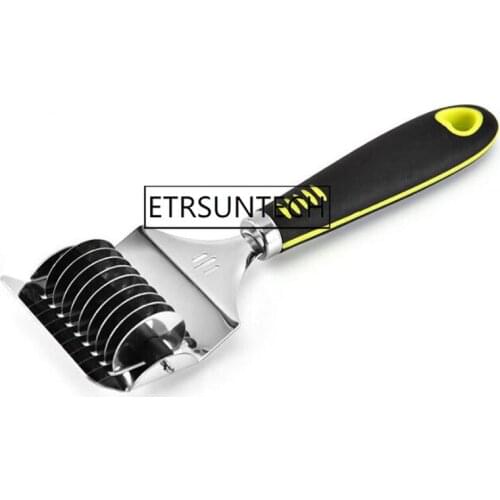 50pcs Multifunctional Stainless Steel Noodle Lattice Roller Dough Cutter Pasta Spaghetti Maker Rolling Knife