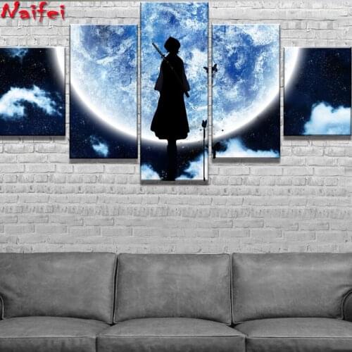 Diamond Painting 5 pieces Large Bleach Moon Anime 5D DIY Diamond Embroidery,Cross Stitch,diamond Mosaic Sale cartoon art