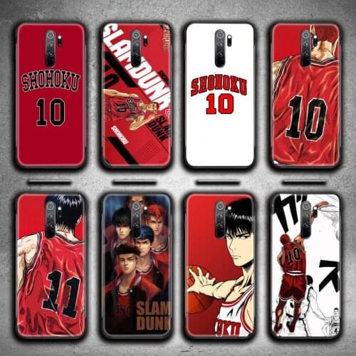 Anime Slam Dunk Shohoku Team Phone Case for Redmi 9A 8A 7 6 6A Note 9 8 8T Pro Max Redmi 9 K20 K30 Pro