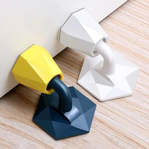 Mute Non-punch Silicone Door Stopper Touch Toilet Wall Absorption Door Plug Anti-bump Door Holder Gear Gate Resistance Door Stop