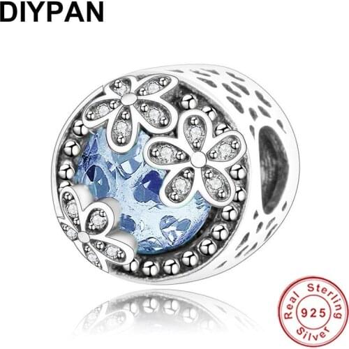 Dazzling Daisy Meadow Openwork Charm Fit Original Pandora Charms Silver 925 Bracelet For Women Fashion Jewelry Berloque
