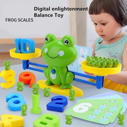Frog digital balance toy mathematical digital logic thinking training parent-child interactive game childrens Puzzle
