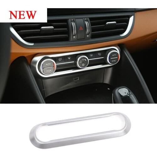 For Alfa Romeo Giulia Stelvio 2017 Car-styling ABS Chrome Center Air Conditioning Adjustment Frame Trim Stickers Accessories
