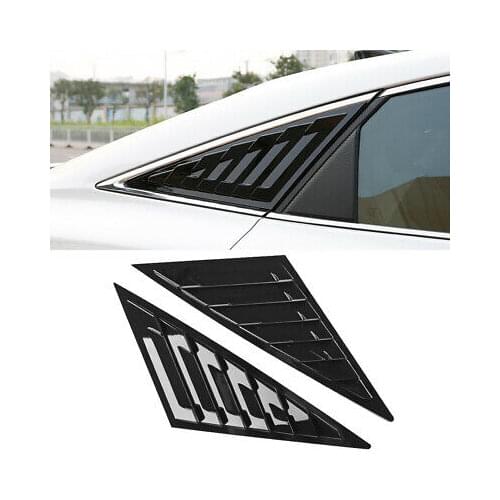 Glossy Black Exterior Rear Window Shutter Cover 2pcs for Toyota Avalon 2019-2020