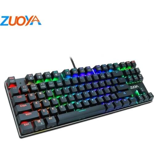 New Gaming Mechanical Keyboard Blue Red Switch USB RGB/Mix Backlit Wired Keyboard 87/104 Anti-ghosting For Game Laptop PC US