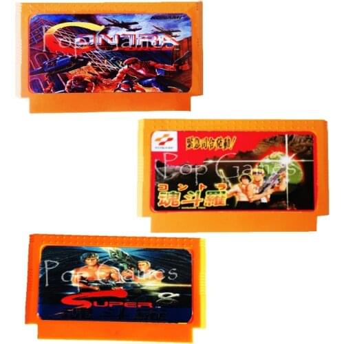 Contra Force Super Contra 8 60 Pins Game Cartridge for 8 Bit Game Console Drop Shipping