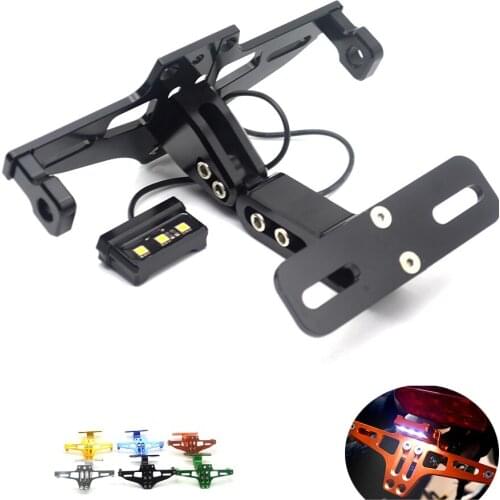 Hot selling CNC Universal Motorcycle License Number Plate Holder For yamaha yzf r125 200 cb400 m109r msx 125 aprilia xj