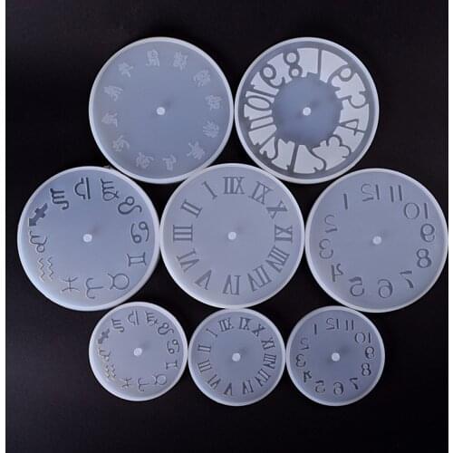 1Pcs Silicone Clock Expoxy Mold Multifunction Pendant Jewelry Accessories Handcraft Jewelry Clock Craft Making Mould Round
