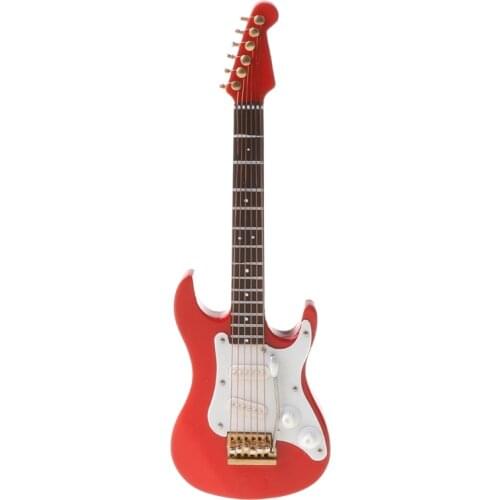 14cm Mini Electric Guitar Model Miniature Guitarra Replica Musical Instrument Decorative Ornaments Gift with Case Stand