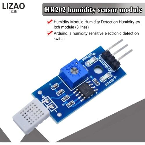 HR202 Humidity Detection Sensor Module DC 3.3V-5V LM393 Chip (3 wire system)