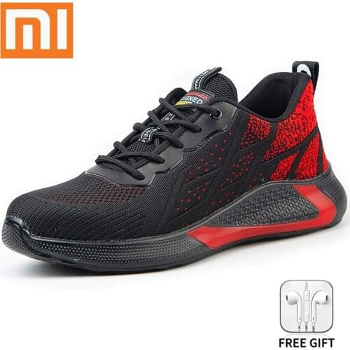Xiaomi Work Safety Boots Men Safety Shoes Work Sneakers Anti-Puncture Anti-puncture Work Shoes Men Steel Toe Shoes Footwear
