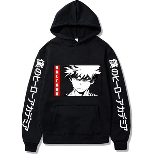 Men/women My Hero Academia Print Hoodies Harajuku Anime Japan Eyes Bakho Hoodie Cartoon Sweatshirts