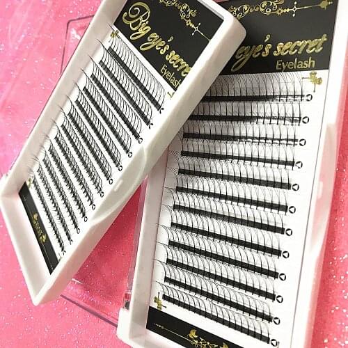5Trays Premade 3D Volume Russia False Lash Fans Semi Permanent Individual Eyelash Extensions