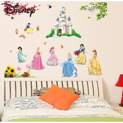 Disney Animated Wall Stickers Princess Stickers Castle Wallpaper Tile Stickers Wallpaper Glass Stickers Cartoon Wall Stickers