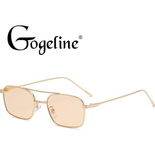 New Fashion Small Square Sunglasses Women Men Sun glasses Luxury Brand Design Metal Sunglass Pink Blue UV400 Shades Eyewear