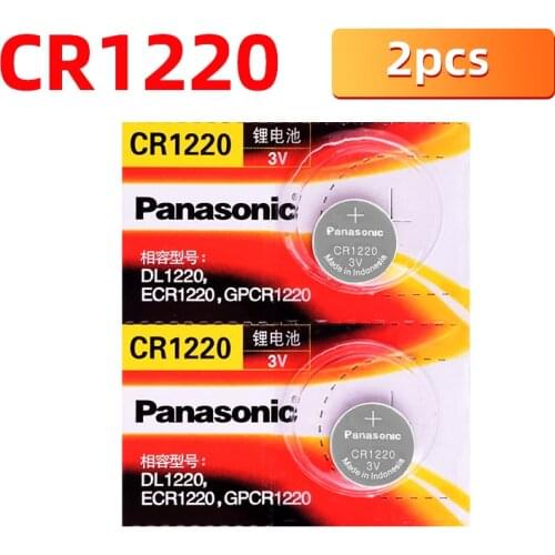 Original 2PCS Panasonic CR1220 Coin Cell Button Batteries DL1220 BR1220 ECR1220 LM1220 3V Lithium Battery For Toys LED Watches