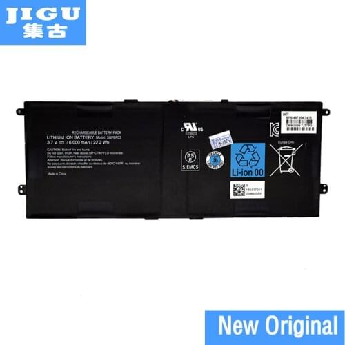 JIGU SGPBP03 Original Laptop Battery For SONY Xperia Tablet 3.7V 6000MAH For Tablet PC Battery