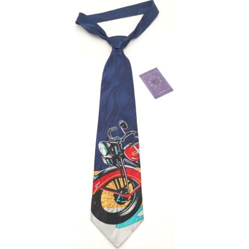 Motorcycle Original Silk Tie Personality Cool Earth Printed Casual Minority Fashion Trend men accessories men gift set