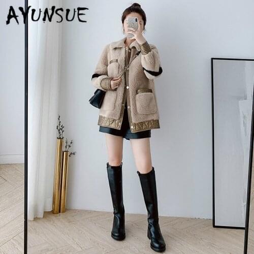 Real Fur Coat Women Winter Coat Women Clothes 2020 Parka Real Fur Jacket Korean Sheep Shearing 100% Wool Jacket B9R1702 YY2329