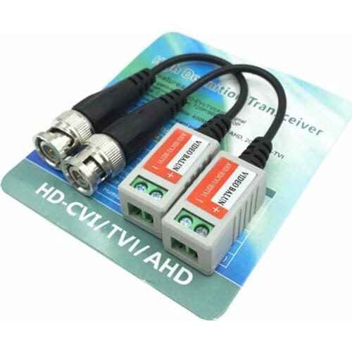 1 Pair CCTV Video Balun Twisted BNC Passive Transceivers UTP Balun BNC Cat5 CCTV UTP Video Balun Up To 300M Range,sn:202HD