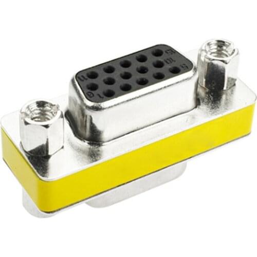 10PCS Female to Female 15 Pin VGA Convert adapter VGA wire connecting head extension head 15 holes to 15 holes