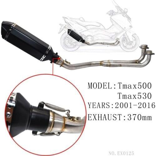 Middle pipe Full system pipe For tmax500 tmax530 with Exhaust FOR Yamaha T-max Tmax 500 530 2008-2016 tmax530 tmax500