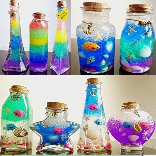 Rainbow Luminous Sand Starry Sky Ocean Absorbent Bubble Wishing Bottle Halloween Decoration Christmas Ornaments