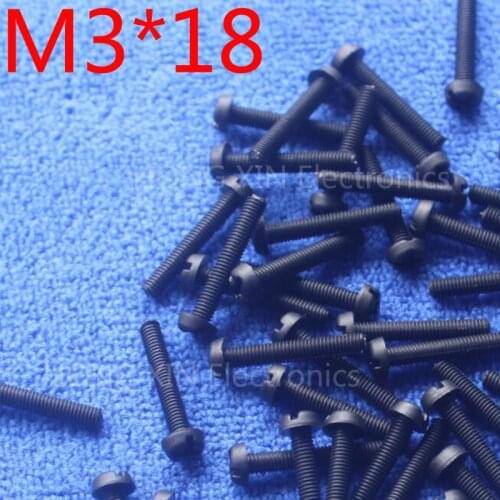 M3*18 18mm 1 pcs black Round Head nylon Screw plastic screw Insulation Screw brand new RoHS compliant PC/board DIY hobby etc